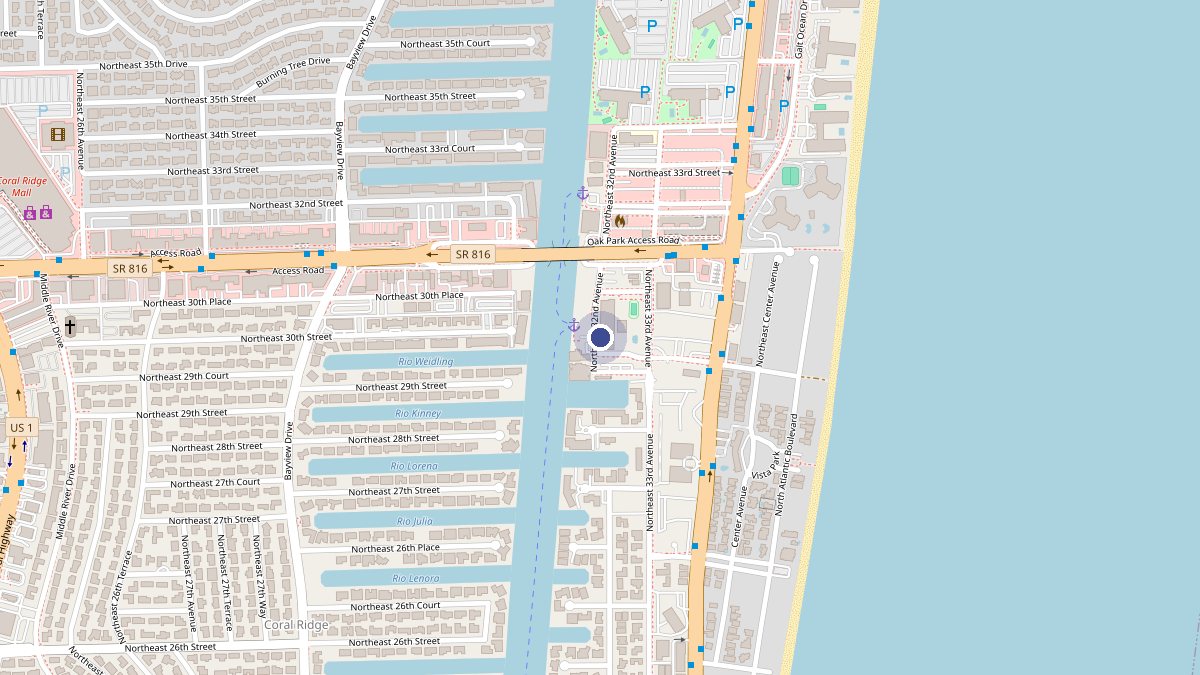 Map showing the office at 3020 NE 32nd Avenue, Suite 201C, Fort Lauderdale